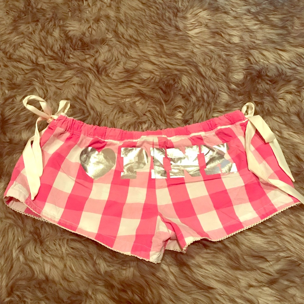 VS PINK Pink/White Shorts